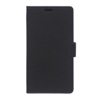 Кожен калъф тефтер стойка и клипс FLEXI за телефон Alcatel Pop 3 5.0 5015D черен